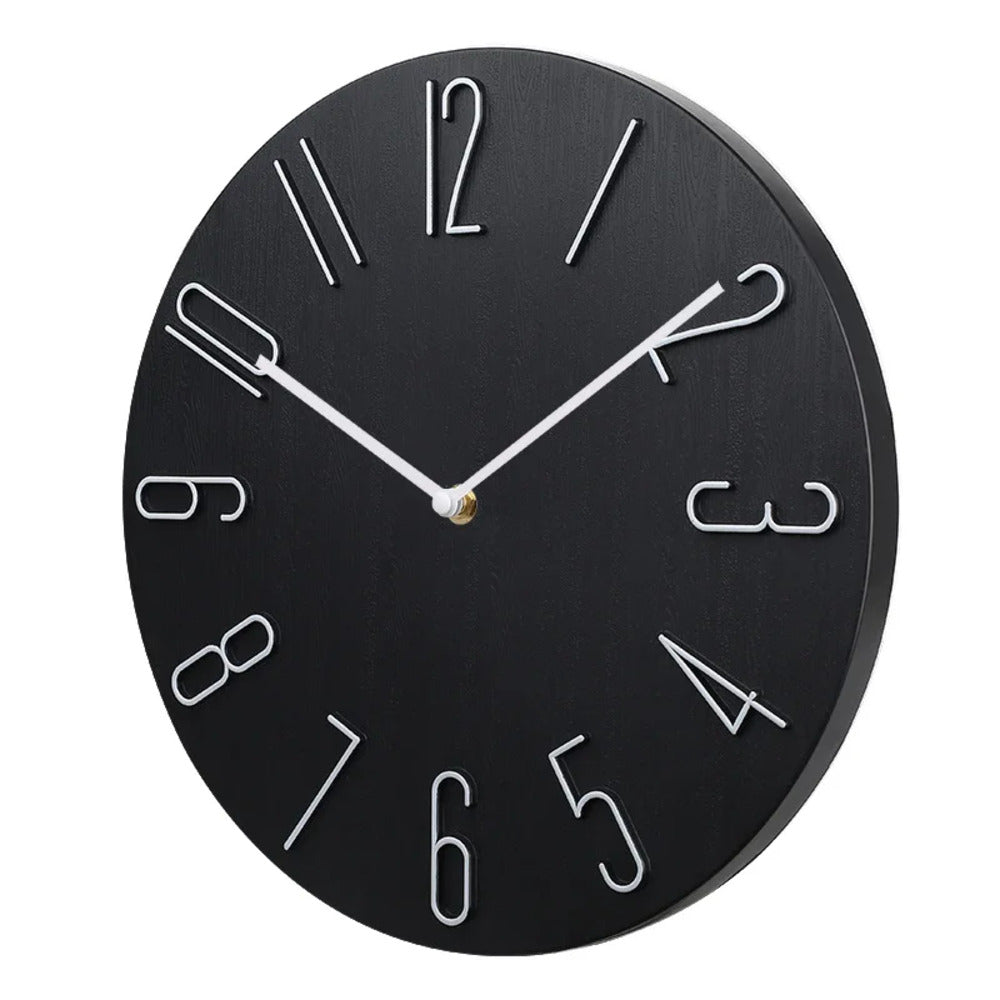 Wall Clock Plastic 20.0 cm Pink Silent Bedroom Office Minimalist Round Decorative Timepiece Scandinavian Home Decor | Thomler