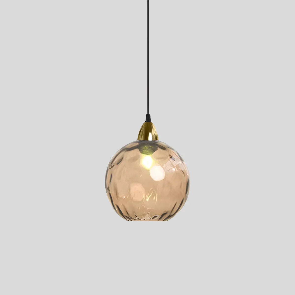 Pendant Light Glass Globe E26 20.0 cm Grey Dining Room Bedroom Hanging Ceiling Lamp Modern Ambient Lighting | Thomler