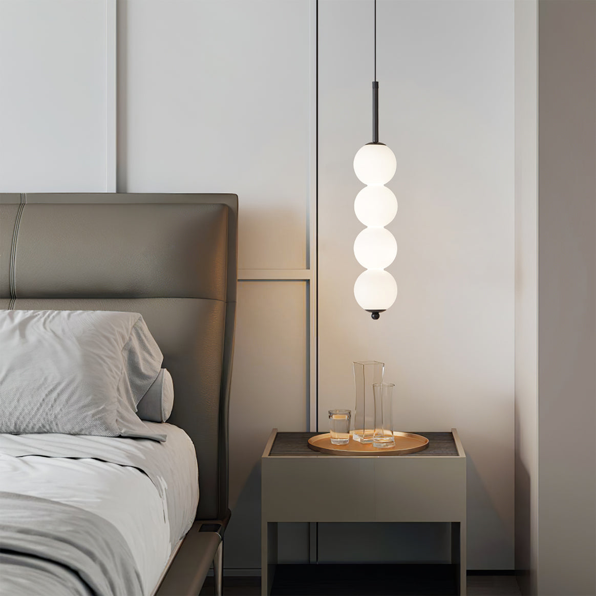 Pendant Light Brass Milk Glass 14.6 in Indoor Dining Room Kitchen Ceiling Lamp Soft LED Illumination Decorative Modern Hanging Fixture | Thomler