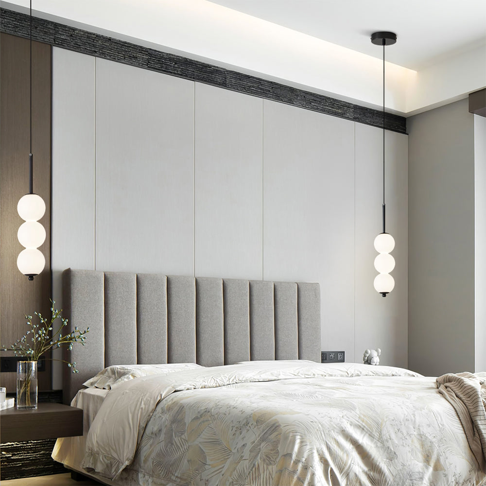 Pendant Light Brass Milk Glass 14.6 in Indoor Dining Room Kitchen Ceiling Lamp Soft LED Illumination Decorative Modern Hanging Fixture | Thomler