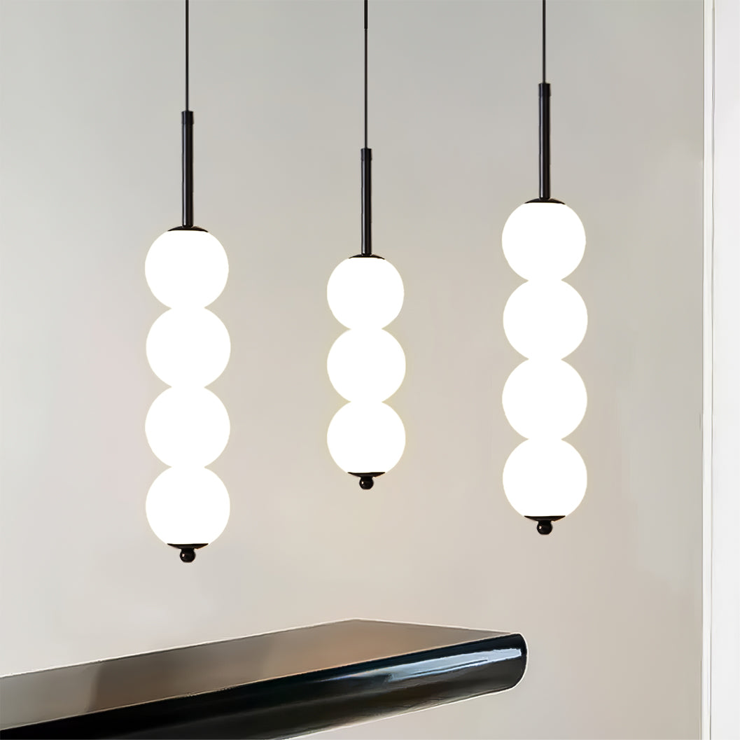 Pendant Light Brass Milk Glass 14.6 in Indoor Dining Room Kitchen Ceiling Lamp Soft LED Illumination Decorative Modern Hanging Fixture | Thomler