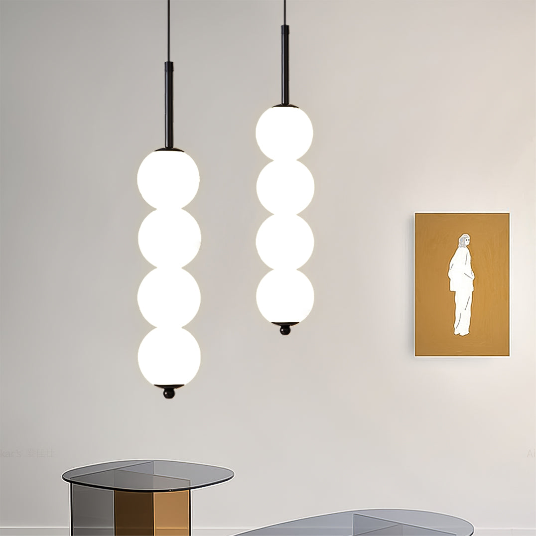 Pendant Light Brass Milk Glass 14.6 in Indoor Dining Room Kitchen Ceiling Lamp Soft LED Illumination Decorative Modern Hanging Fixture | Thomler