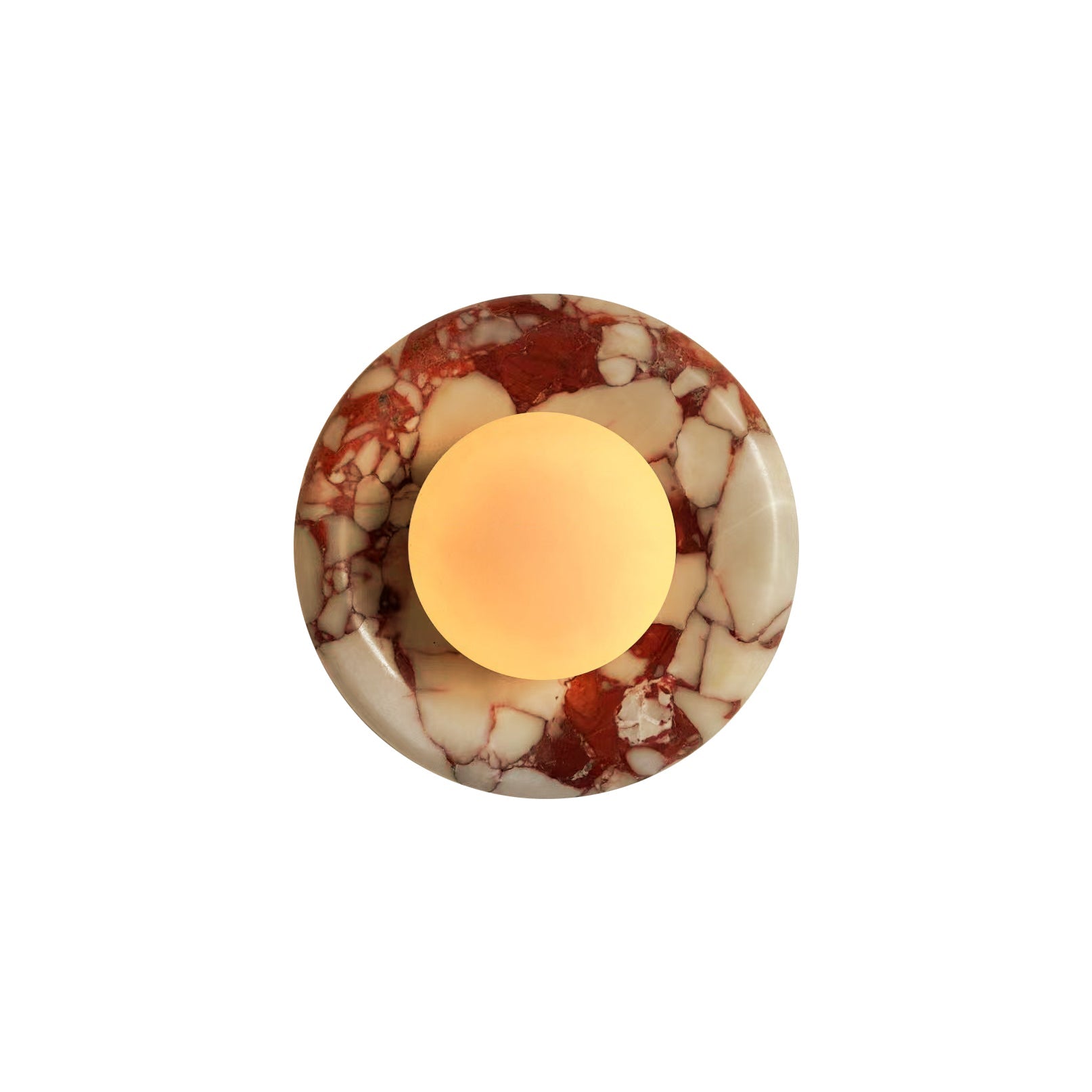 Wall Lamp Marble 7.9 in Round Glass Shade Indoor Bedroom Hallway Modern Sconce Decorative Lighting Fixture | Thomler