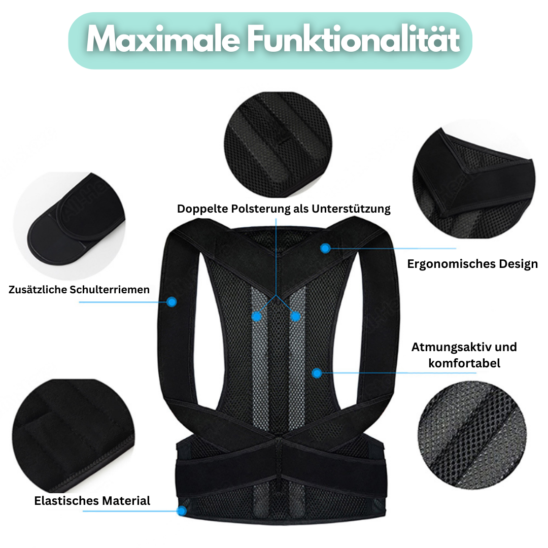Adjustable Posture Corrector Brace for Upper Back & Shoulder Support – Breathable Design for Men & Women, Hidden Under Clothes, Helps Alignm | Thomler