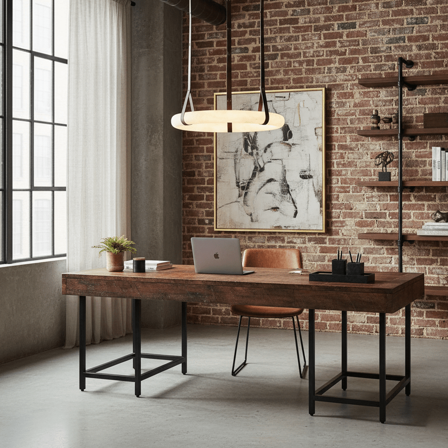 Pendant Light Alabaster Ring LED Ø 120.0 cm Gold Dining Room Halo Hanging Ceiling Lamp Adjustable | Thomler