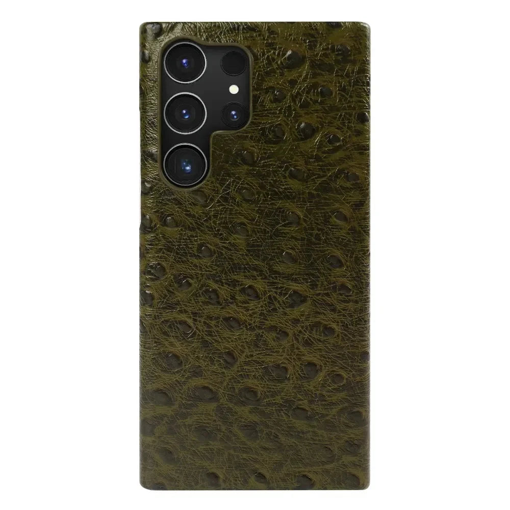 Premium Textured Leather Samsung Galaxy Case Shock-Absorbing Protective Cover with Raised Edges for S22 S23 S24 S25 S26 Note 20 | Thomler