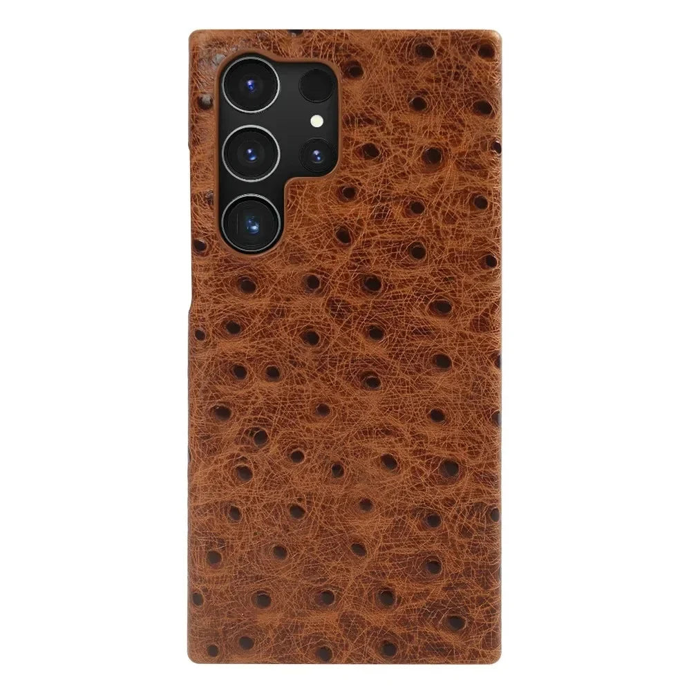 Premium Textured Leather Samsung Galaxy Case Shock-Absorbing Protective Cover with Raised Edges for S22 S23 S24 S25 S26 Note 20 | Thomler
