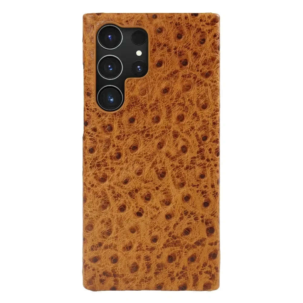 Premium Textured Leather Samsung Galaxy Case Shock-Absorbing Protective Cover with Raised Edges for S22 S23 S24 S25 S26 Note 20 | Thomler