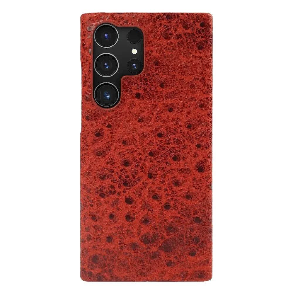 Premium Textured Leather Samsung Galaxy Case Shock-Absorbing Protective Cover with Raised Edges for S22 S23 S24 S25 S26 Note 20 | Thomler