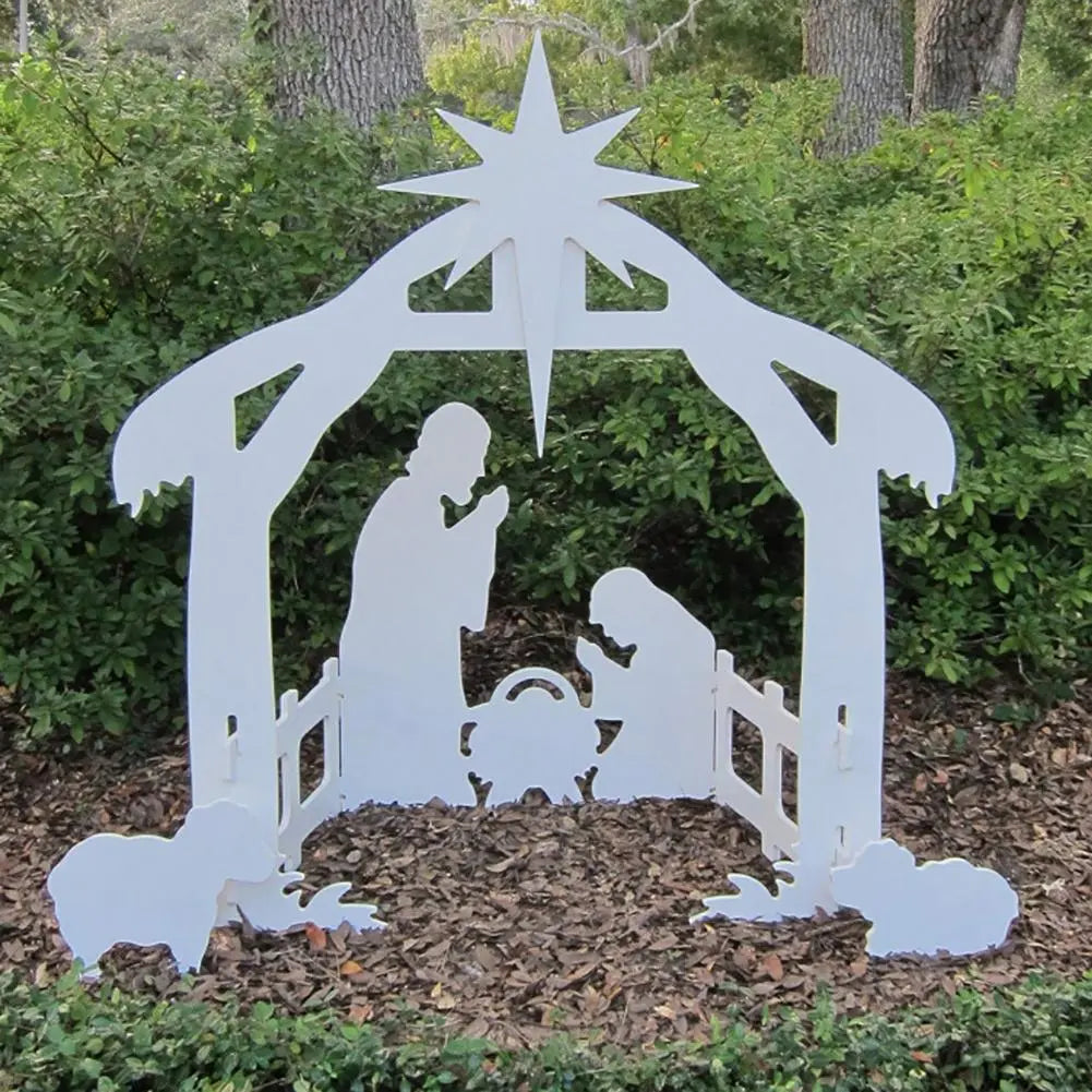 Outdoor Nativity Scene Set – Weather-Resistant Christmas Yard Display with Holy Family Figurines | Thomler
