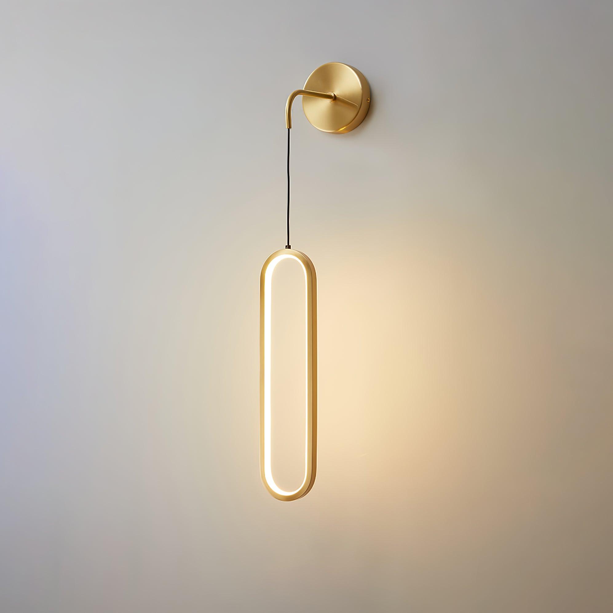 Wall Lamp Brass Integrated LED 68.0 cm White Bedroom Hallway Living Room Hanging Accent Light Adjustable Colour Temperature | Thomler