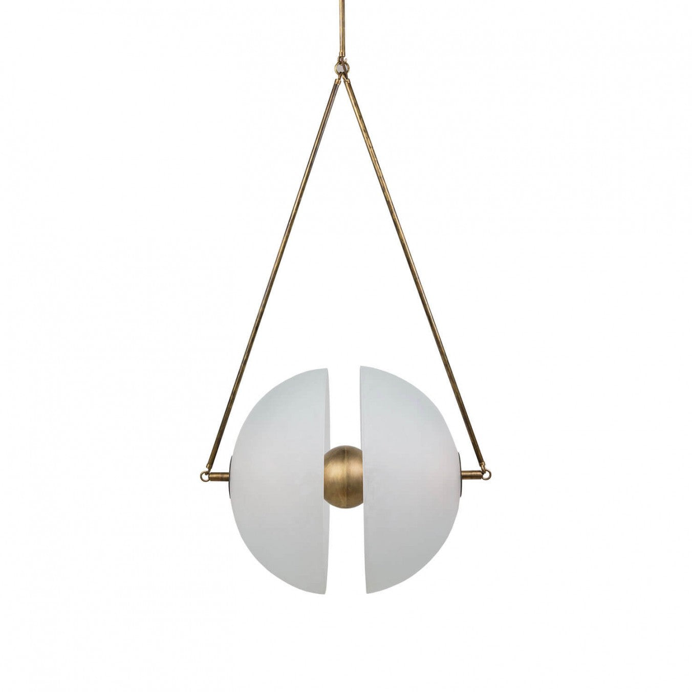 Pendant Light Metal 15.7 in White Glass 9.8 in Indoor Ceiling Lighting Dining Room Kitchen | Thomler