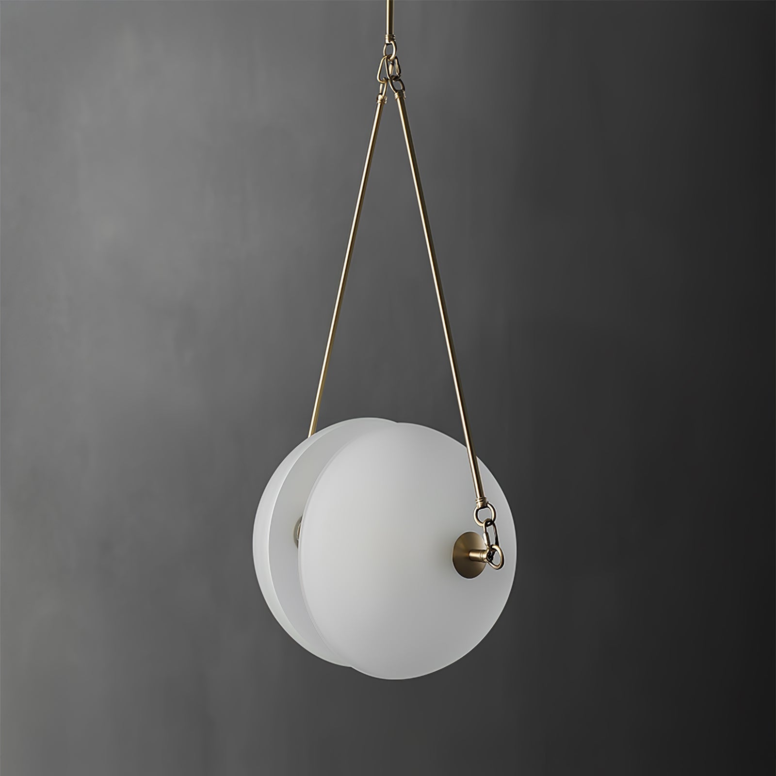 Pendant Light Metal 15.7 in White Glass 9.8 in Indoor Ceiling Lighting Dining Room Kitchen | Thomler
