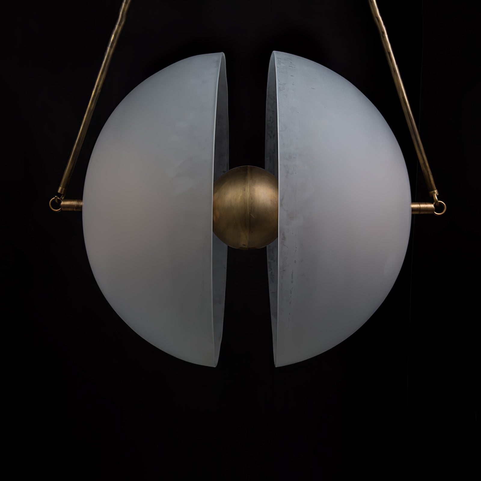 Pendant Light Metal 15.7 in White Glass 9.8 in Indoor Ceiling Lighting Dining Room Kitchen | Thomler