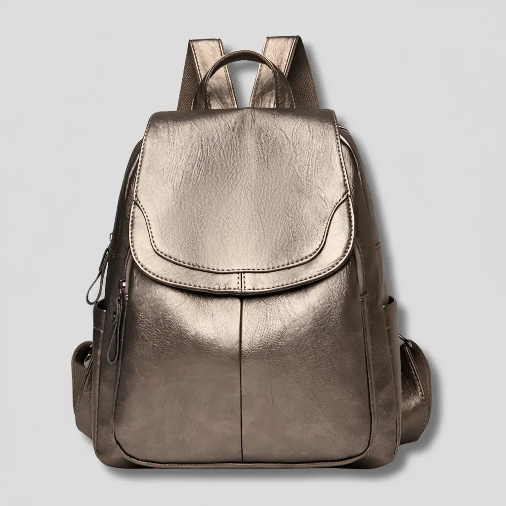 Anti-Diebstahl-Rucksack für Damen – Geprägtes PU-Leder mit verstecktem Reißverschluss