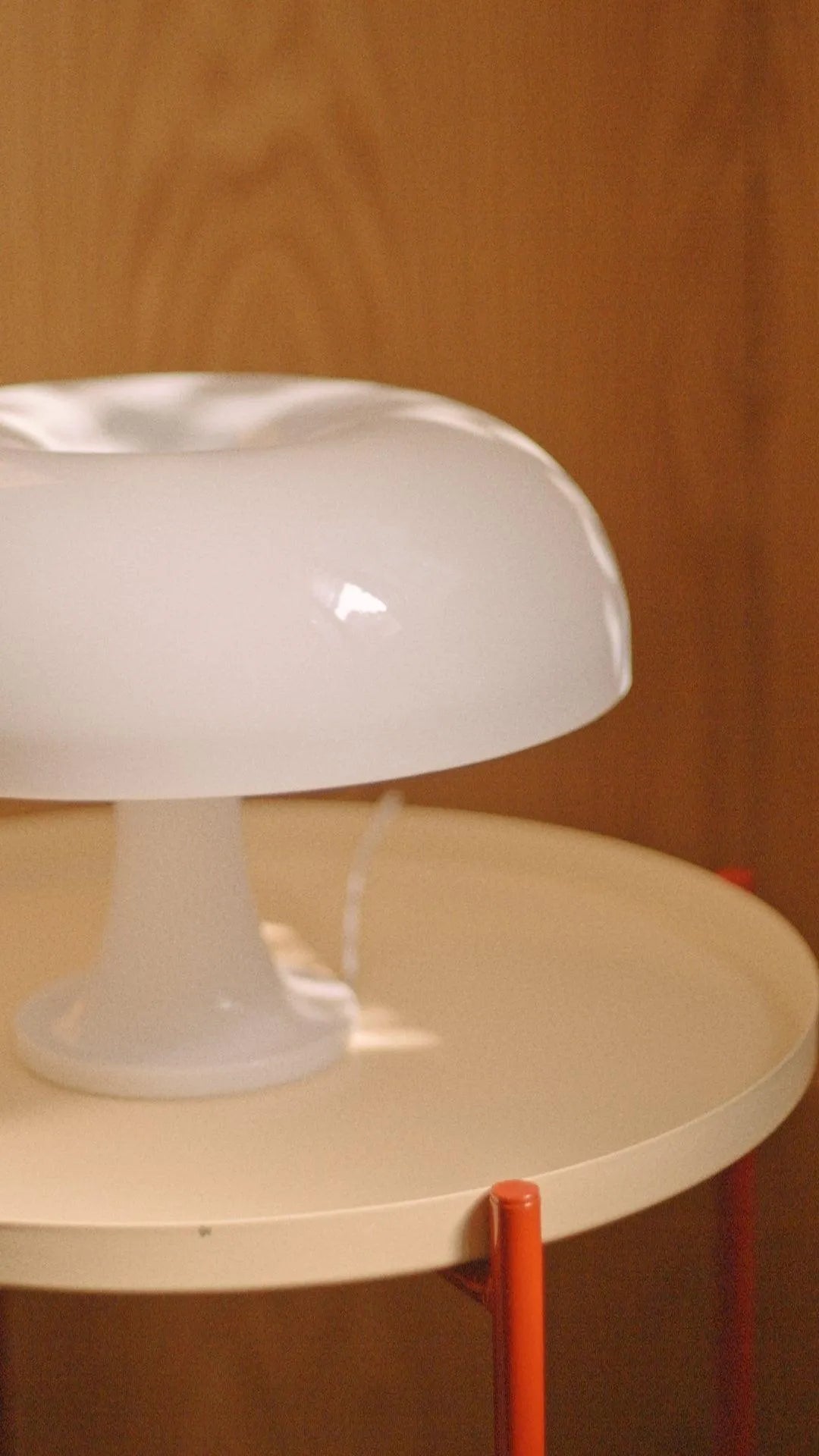 Table Lamp Acrylic 32.0 cm (12.6") White Bedroom Nightstand Mood Lighting Mushroom Design Ambient Living Room Lamp | Thomler