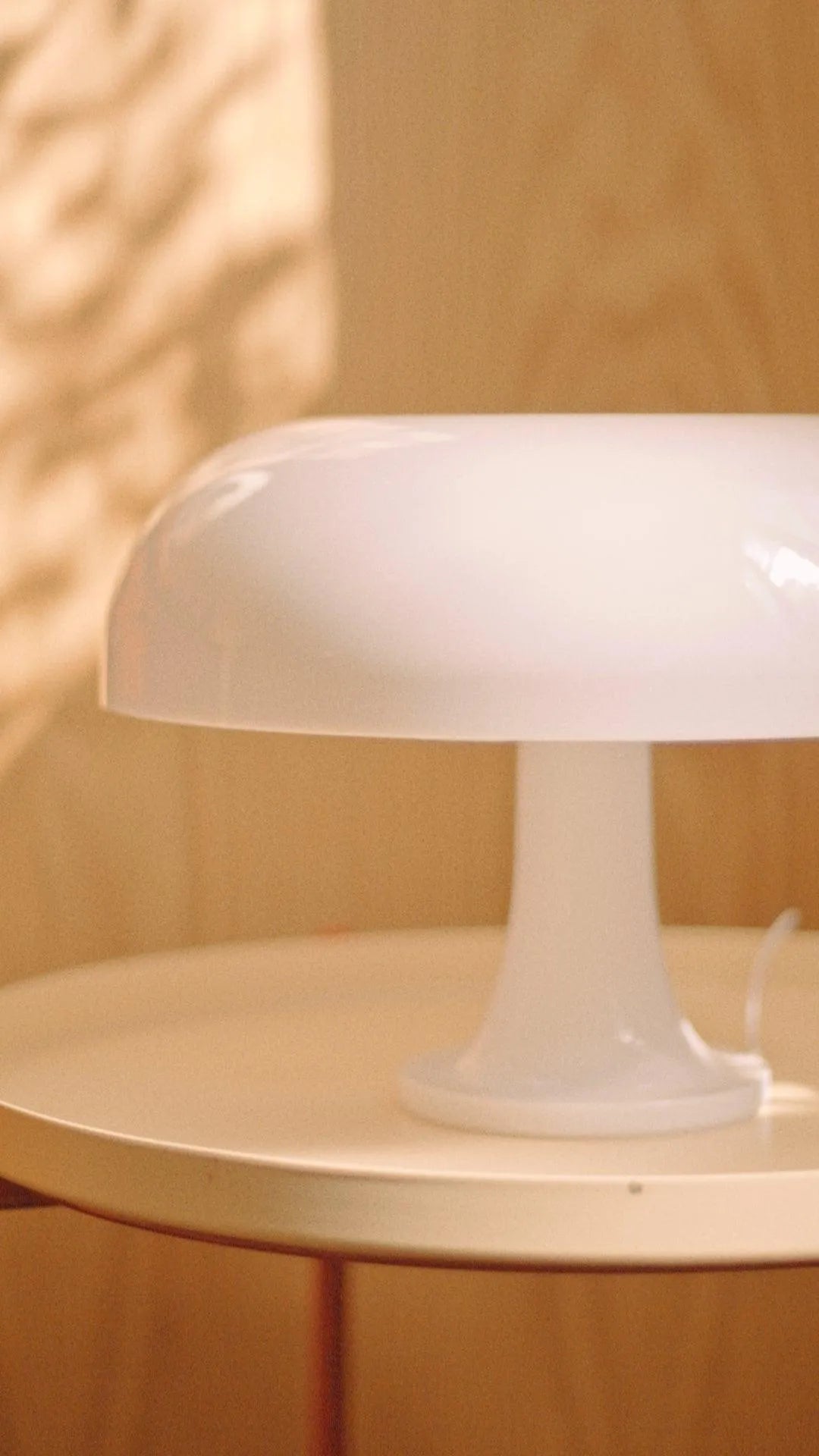Table Lamp Acrylic 32.0 cm (12.6") White Bedroom Nightstand Mood Lighting Mushroom Design Ambient Living Room Lamp | Thomler