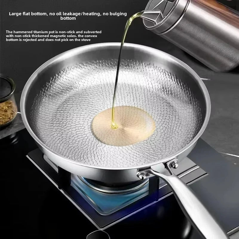 Hammered Titanium Nonstick Skillet for Induction – Chemical-Free Cooking Pan | Thomler