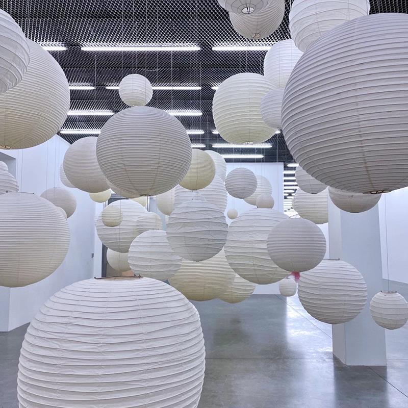 Sphere Paper Lantern Ceiling Light for Dining & Living Space – Asian-Inspired Hanging Fixture with E27 LED Bulb | Thomler