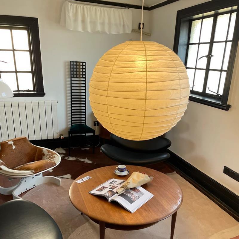 Sphere Paper Lantern Ceiling Light for Dining & Living Space – Asian-Inspired Hanging Fixture with E27 LED Bulb | Thomler