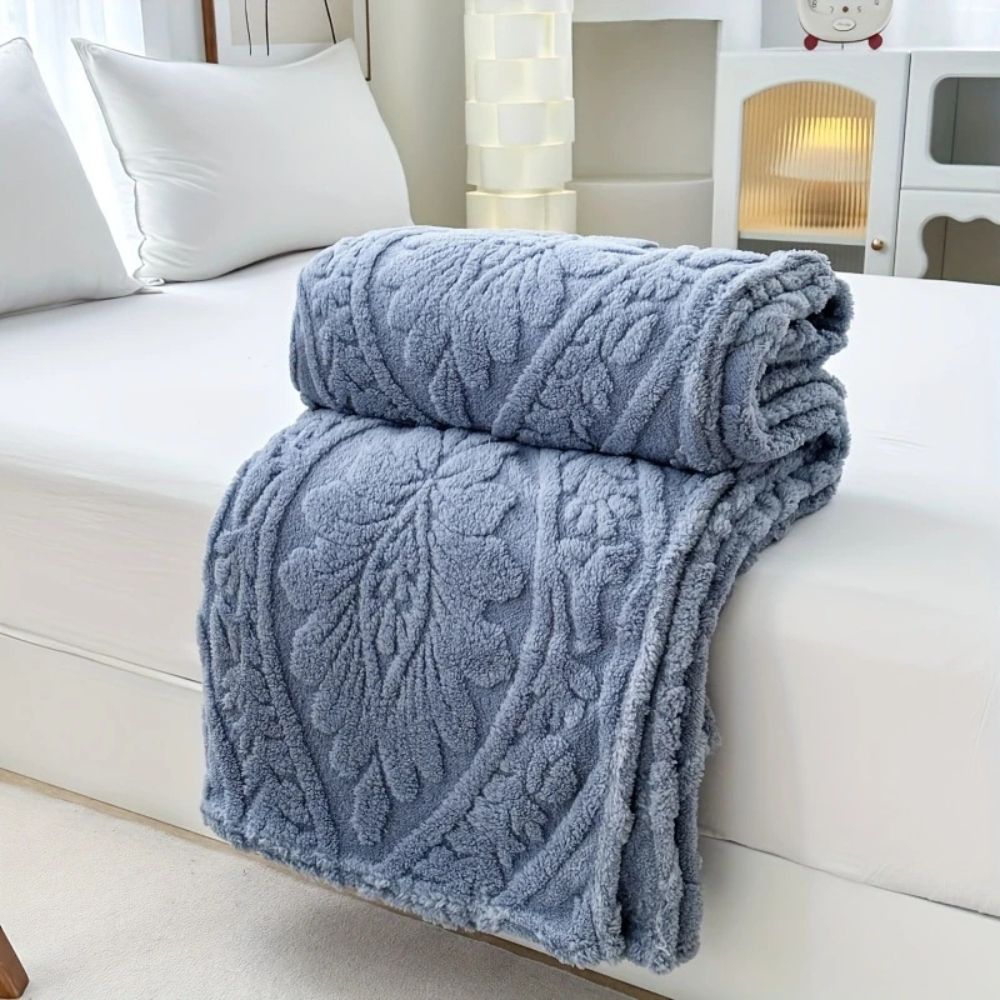 Geometric Jacquard Throw Blanket Microfiber Fleece Lightweight Soft Decorative Couch Bed Accent for Living Room Bedroom Guest Room | Thomler