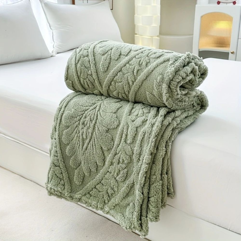 Geometric Jacquard Microfiber Throw Blanket – Lightweight Layering for Couch, Bed & Chair | Thomler