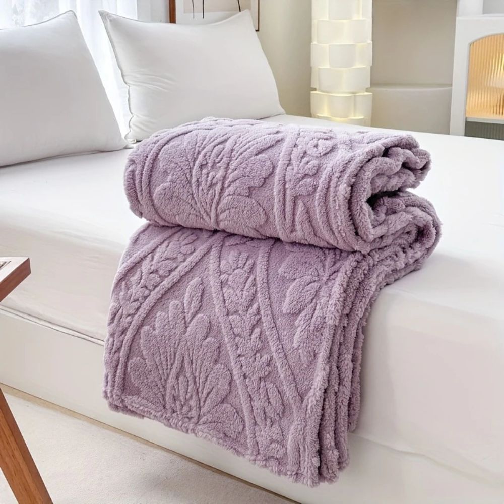 Geometric Jacquard Microfiber Throw Blanket – Lightweight Layering for Couch, Bed & Chair | Thomler