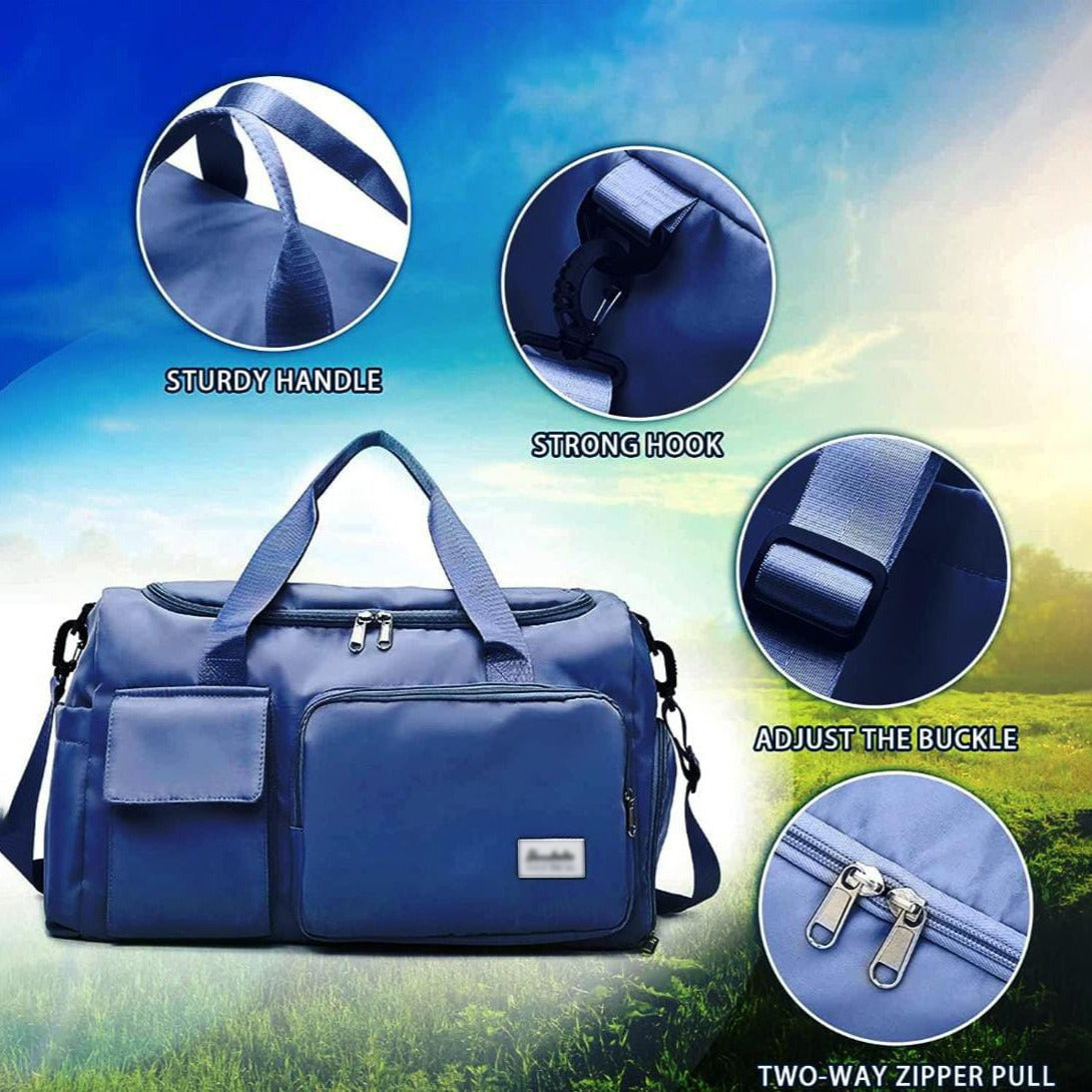 Gym Duffle Bag with Shoe Compartment – Multi-Pocket Travel Duffel for Sports & Weekends | Thomler