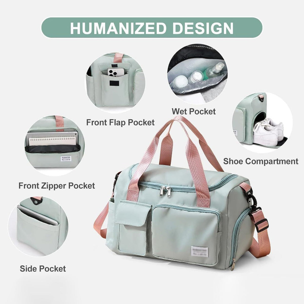 Gym Duffle Bag with Shoe Compartment – Multi-Pocket Travel Duffel for Sports & Weekends | Thomler