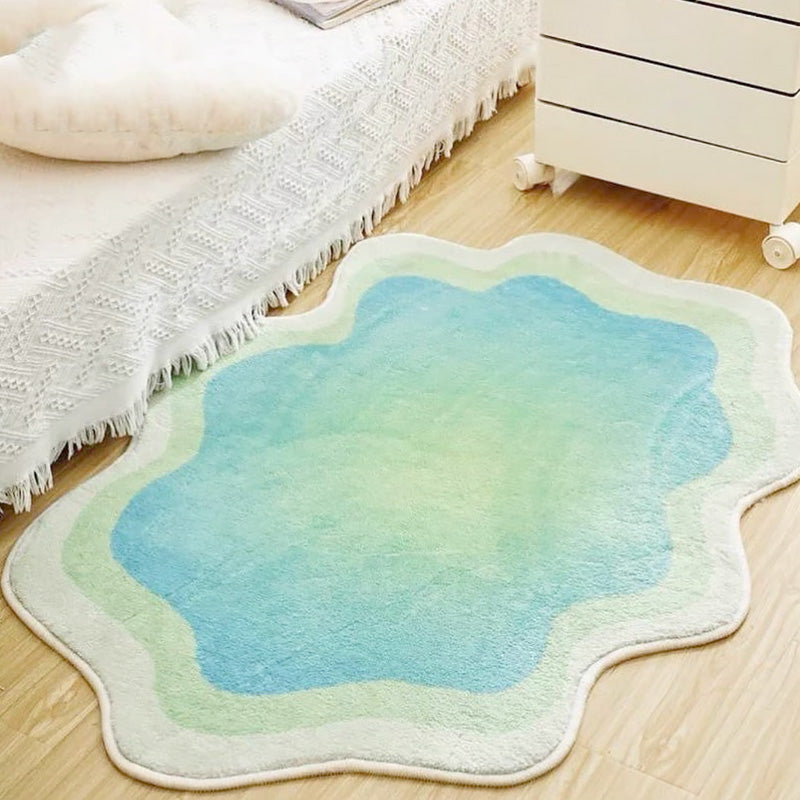 Soft Cloud-Shaped Area Rug in Pastel Colors for Bedroom, Kids Room & Nursery Decor | Non-Slip Plush Floor Mat | Thomler