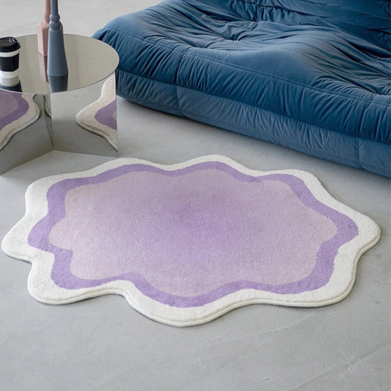 Soft Cloud-Shaped Area Rug in Pastel Colors for Bedroom, Kids Room & Nursery Decor | Non-Slip Plush Floor Mat | Thomler