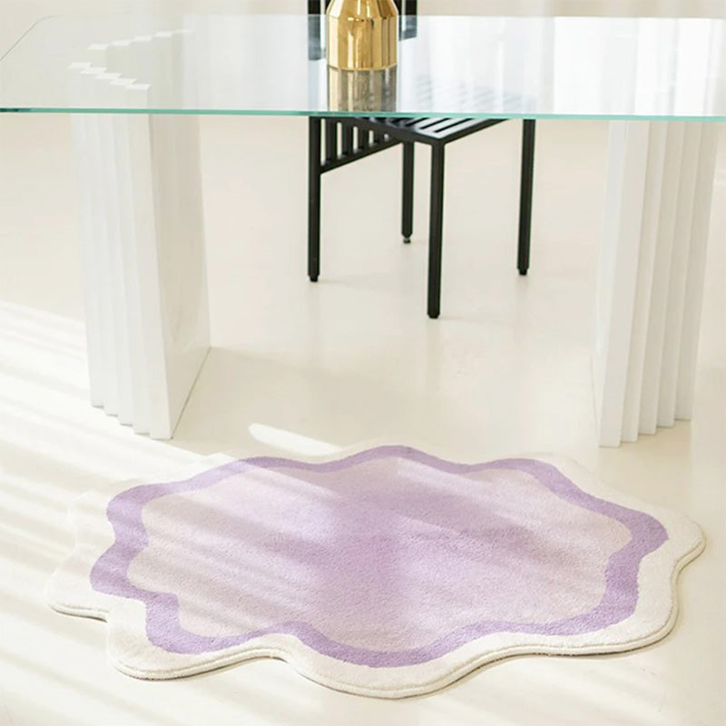 Soft Cloud-Shaped Area Rug in Pastel Colors for Bedroom, Kids Room & Nursery Decor | Non-Slip Plush Floor Mat | Thomler