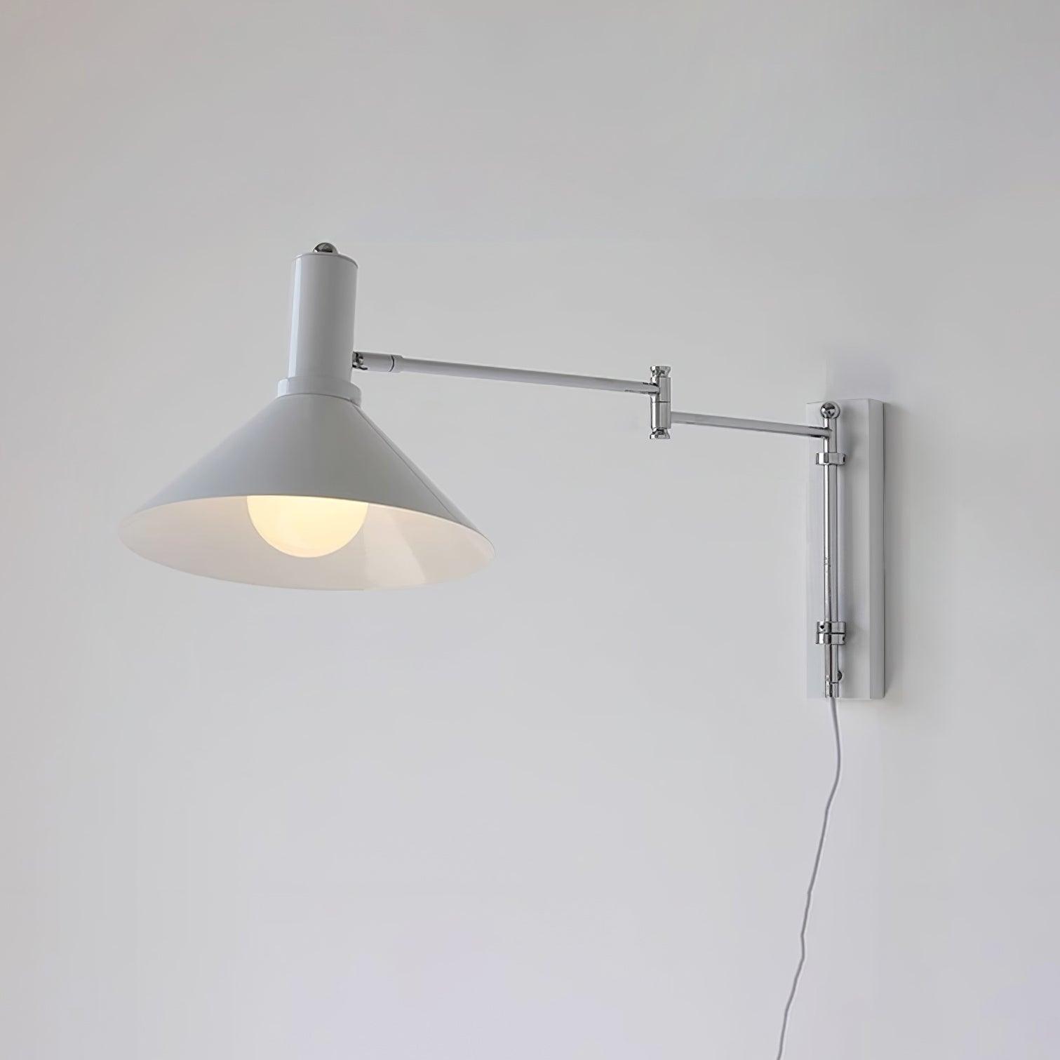 Wall Lamp Metal 9.8 in 360° Swivel Adjustable White Black Red Indoor Bathroom Bedroom Lighting | Thomler