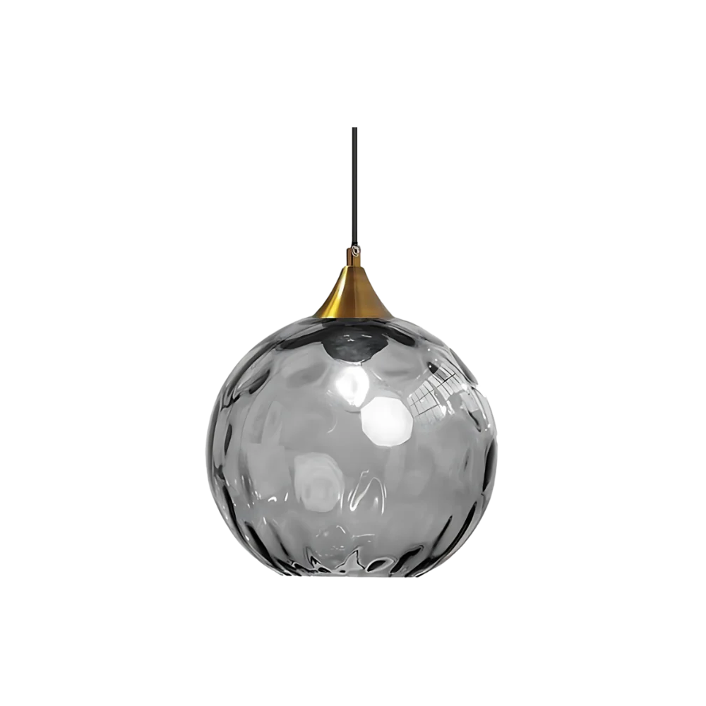 Pendant Light Ripple Glass 7.9 in Sphere Adjustable Dining Room Kitchen Hanging Ceiling Lamp Modern Nordic Minimalist Fixture | Thomler