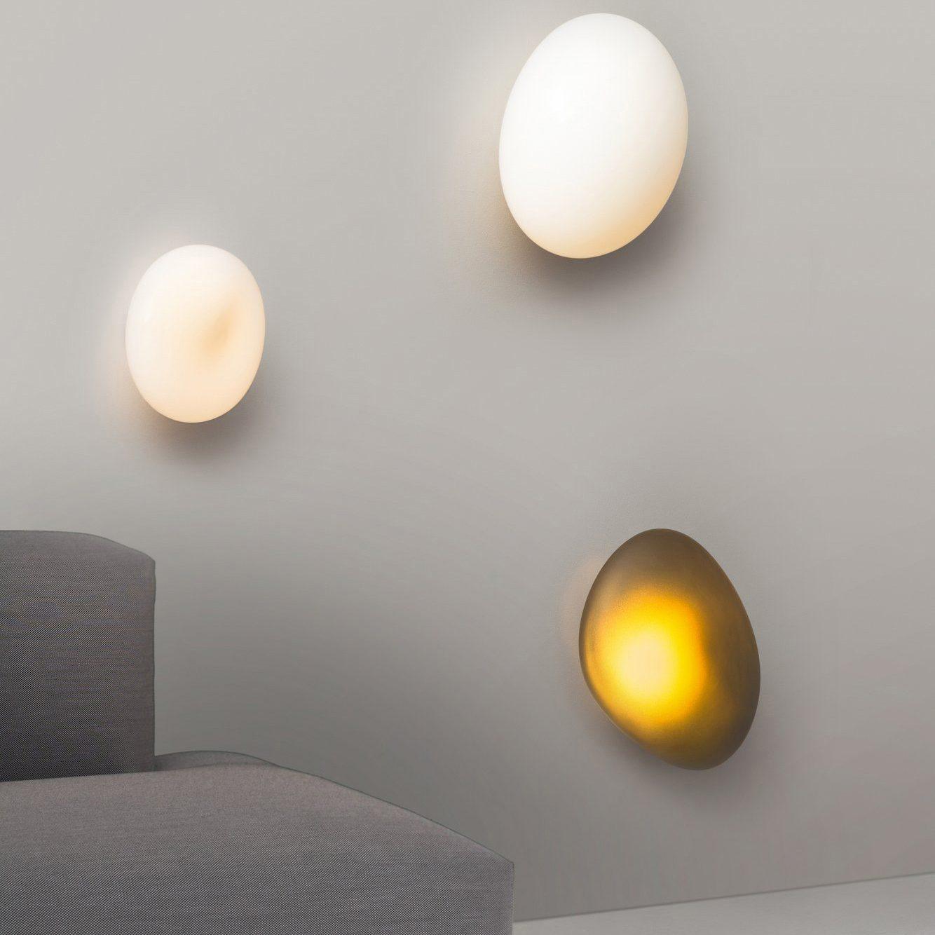 Pebble Glass Wall Lamp 8.6 in LED Indoor Wall Ceiling Light Sculptural Modern Fixture Ambient Lighting | Thomler