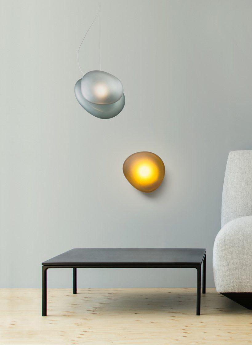 Pebble Glass Wall Lamp 8.6 in LED Indoor Wall Ceiling Light Sculptural Modern Fixture Ambient Lighting | Thomler