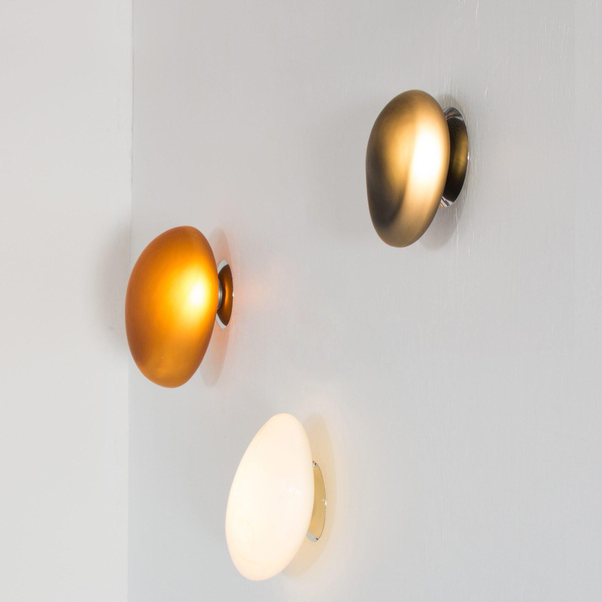 Pebble Glass Wall Lamp 8.6 in LED Indoor Wall Ceiling Light Sculptural Modern Fixture Ambient Lighting | Thomler