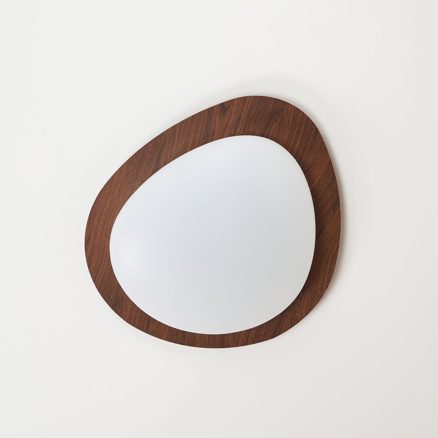 Pebble Ceiling Light 11.8 in 12W Walnut Grain Indoor Flush Mount LED | Modern Bedroom Living Room Dining Room Ceiling Fixture | Thomler