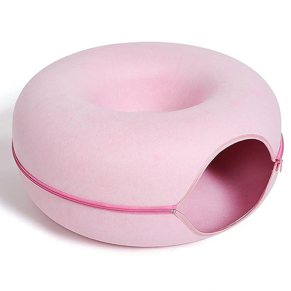 Enclosed Cat Bed Cave with Peek-a-Boo Hole – Soft Plush Igloo Den for Hideaway Sleep & Play | Thomler