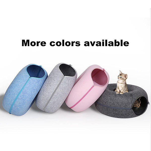 Enclosed Cat Bed Cave with Peek-a-Boo Hole – Soft Plush Igloo Den for Hideaway Sleep & Play | Thomler