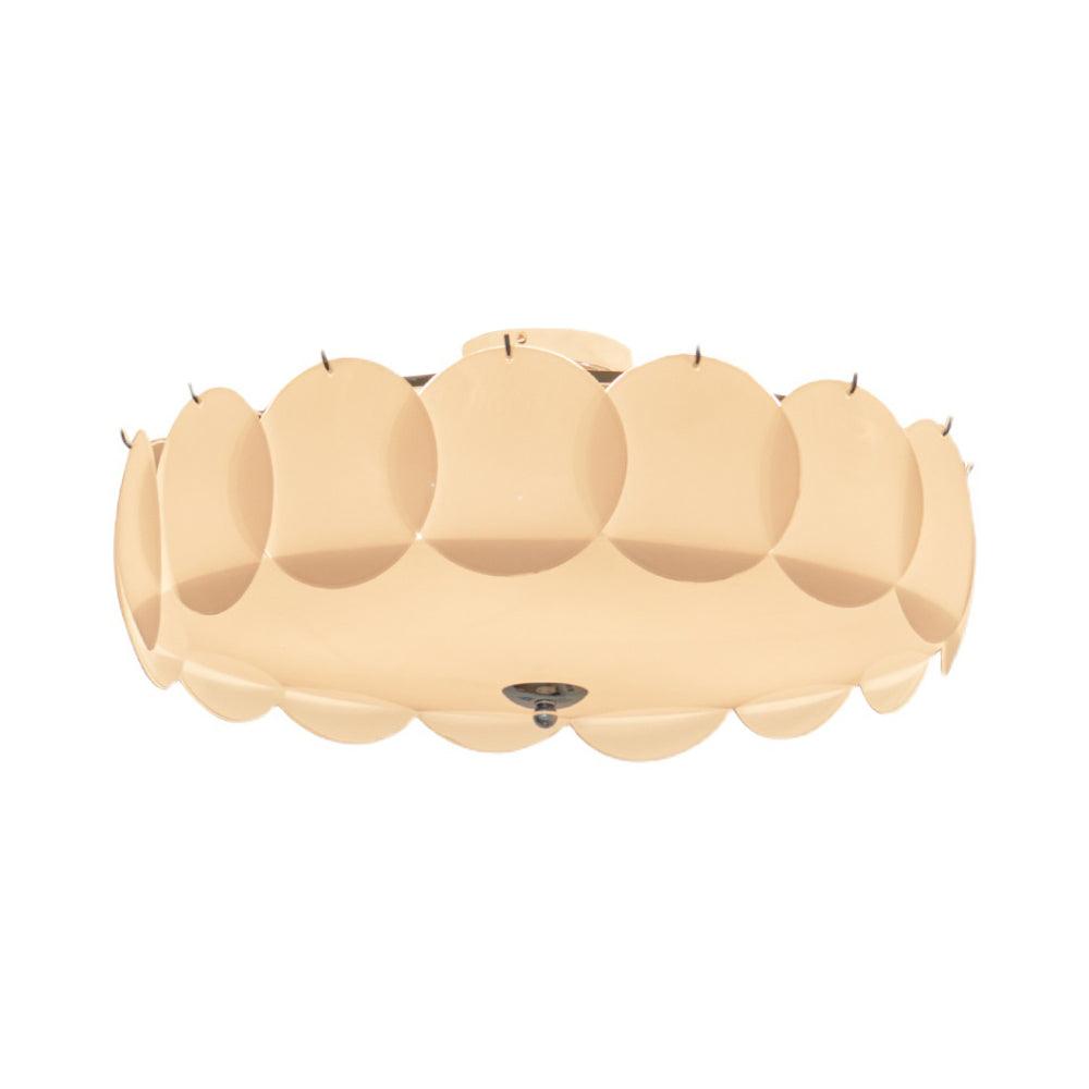Ceiling Light Glass Disc Chandelier 60.0 cm Copper Dining Room Living Room Flush Mount Fixture | Thomler