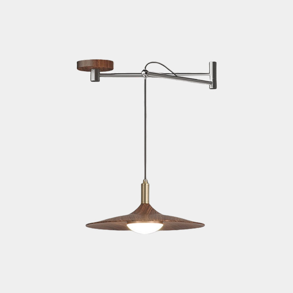 Pendant Light Iron Acrylic 13.8 in Adjustable LED Living Room Dining Room Bedroom Hanging Lamp | Thomler