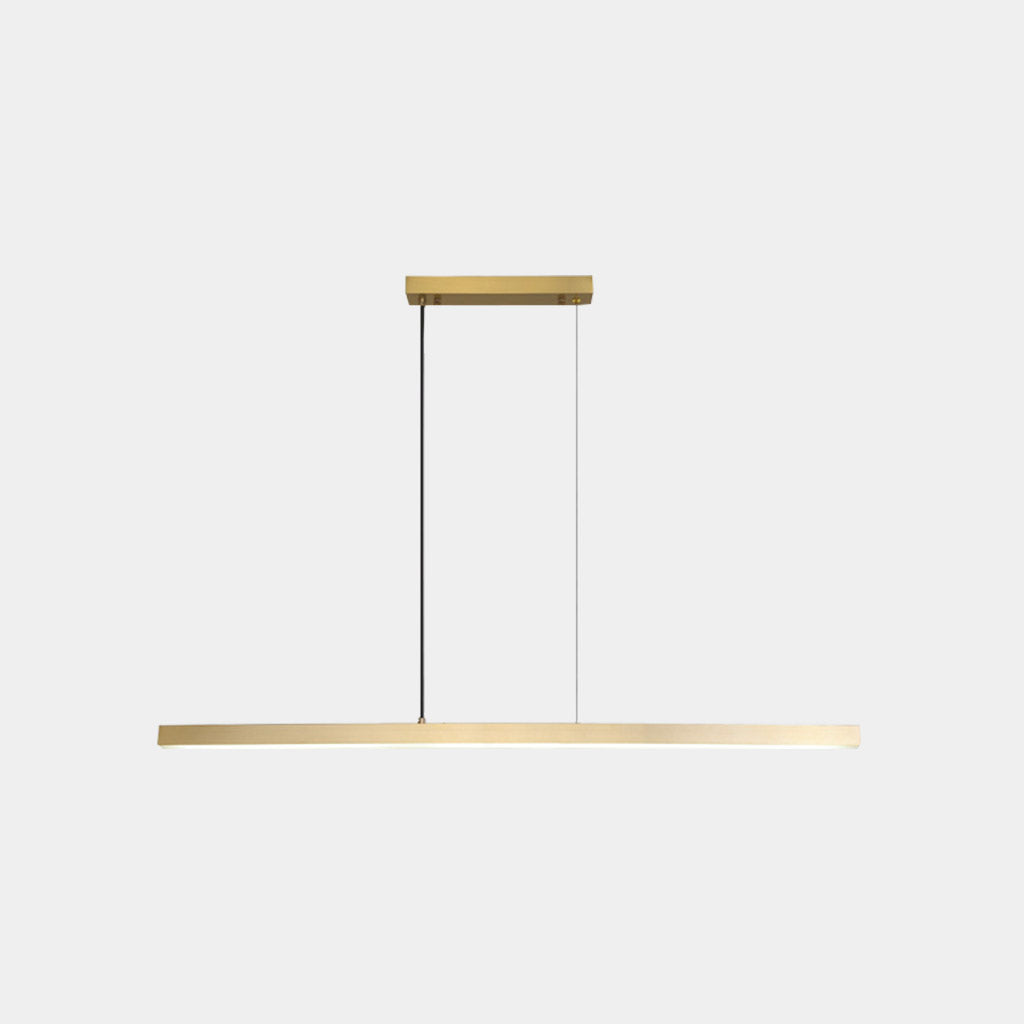 Pendant Light Brass Adjustable 62 in Dimmable LED Dining Room Kitchen Island Linear Ceiling Lamp | Thomler