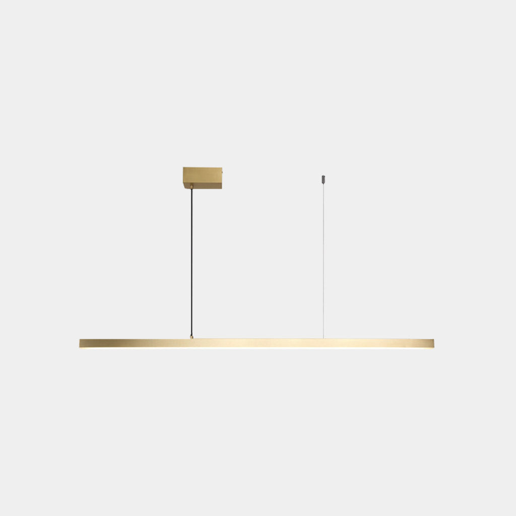 Pendant Light Brass Adjustable 62 in Dimmable LED Dining Room Kitchen Island Linear Ceiling Lamp | Thomler