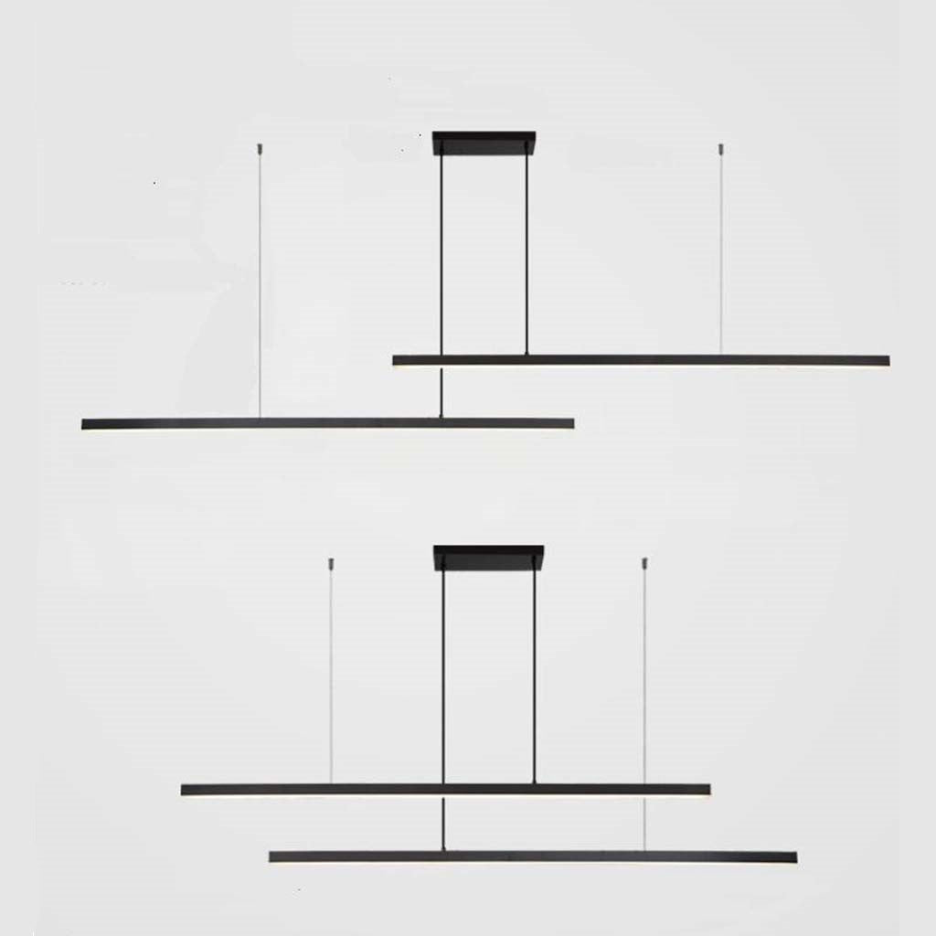 Pendant Light Brass Adjustable 62 in Dimmable LED Dining Room Kitchen Island Linear Ceiling Lamp | Thomler