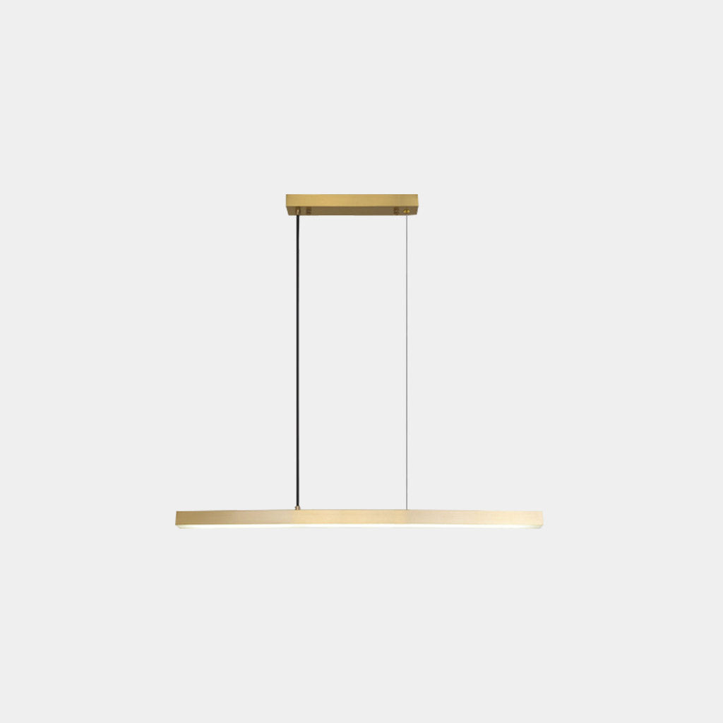 Pendant Light Brass Adjustable 62 in Dimmable LED Dining Room Kitchen Island Linear Ceiling Lamp | Thomler