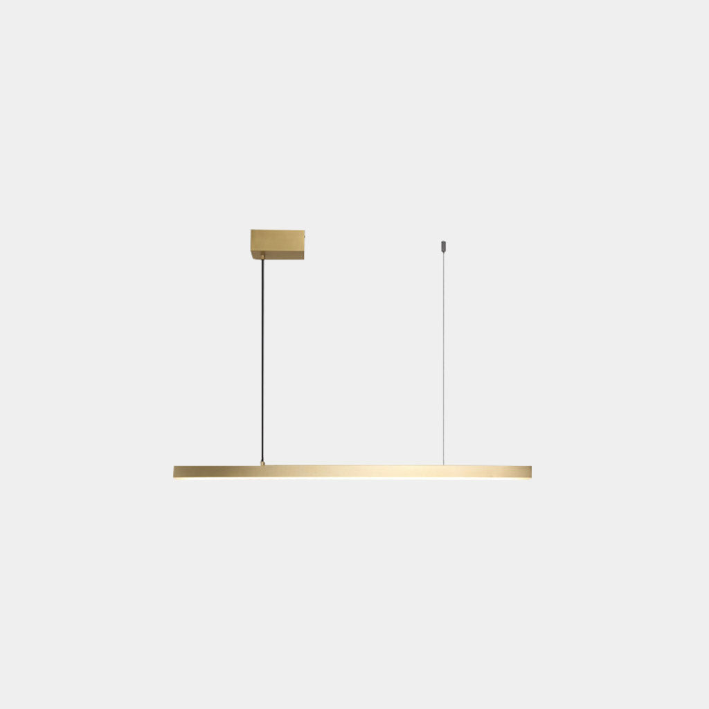 Pendant Light Brass Adjustable 62 in Dimmable LED Dining Room Kitchen Island Linear Ceiling Lamp | Thomler