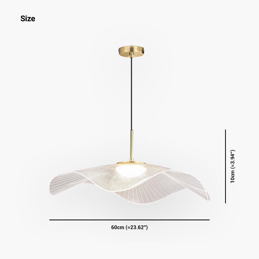 Pendant Light Acrylic 15.75 in LED Modern Living Room Bedroom Dining Ceiling Lamp Adjustable 3 Light Colors | Thomler