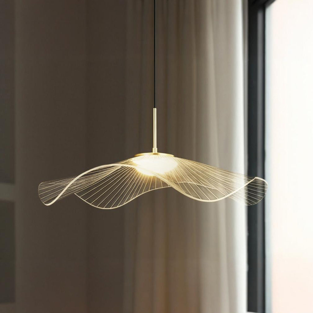 Pendant Light Acrylic 15.75 in LED Modern Living Room Bedroom Dining Ceiling Lamp Adjustable 3 Light Colors | Thomler