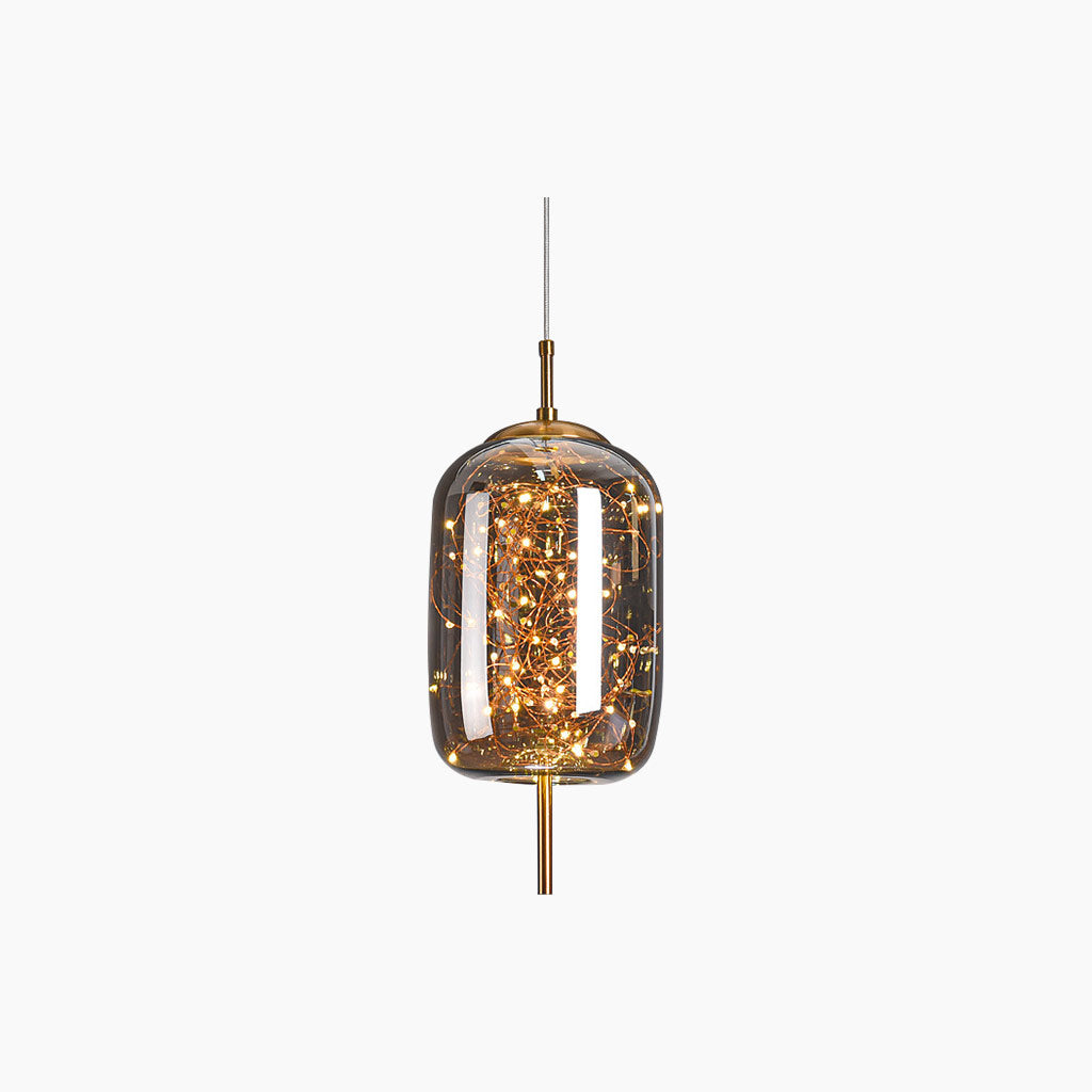 Pendant Light Stained Glass 7.9 in Adjustable Living Room Bedroom Dining Area Modern Nordic Lighting | Thomler